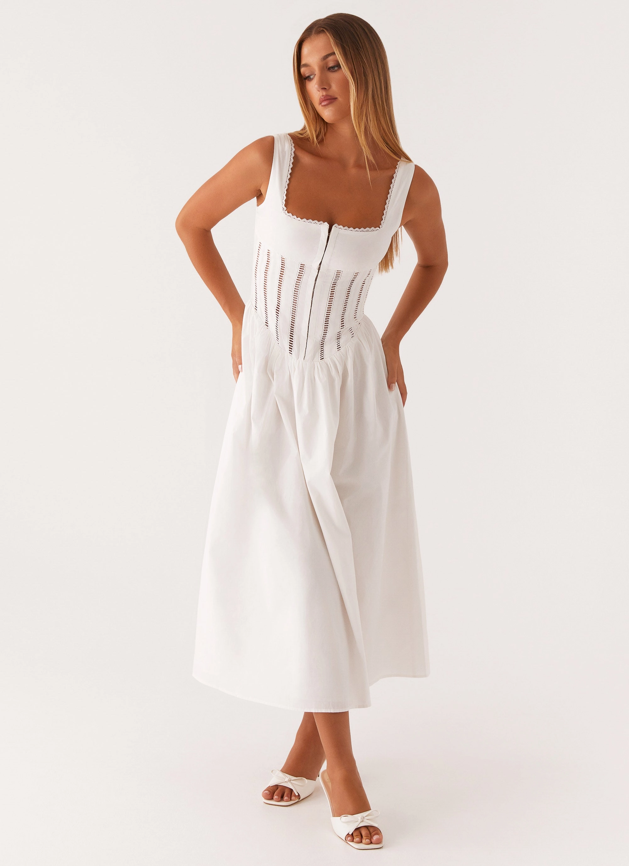 Minimal Harmony Waiting On You Midi Dress - White