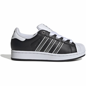 adidas Originals Core Black/Matte Silver/Ftwr White Superstar Ii J Sneakers All Day Wear Ultra Soft Insole