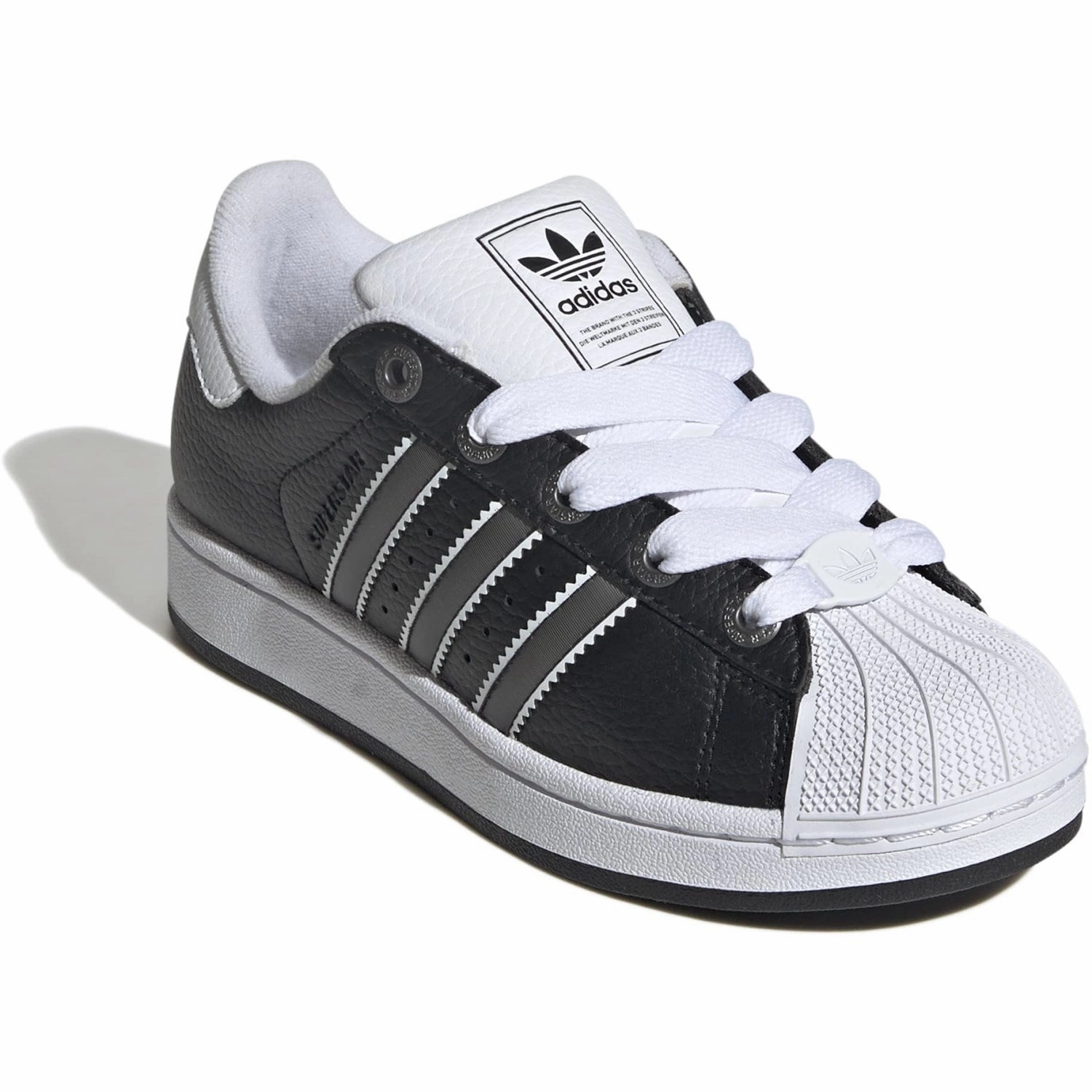 adidas Originals Core Black/Matte Silver/Ftwr White Superstar Ii J Sneakers Clean Structure