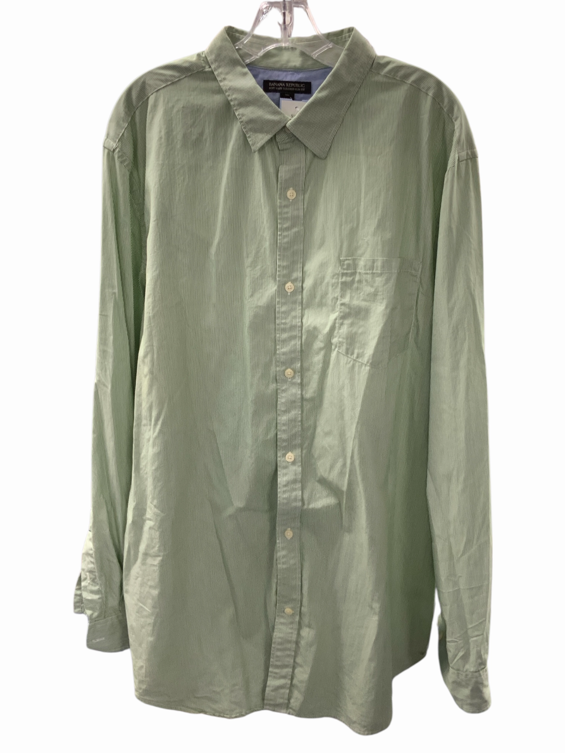 Wardrobe Essential Banana Republic Men's Shirt Green 2X Tall