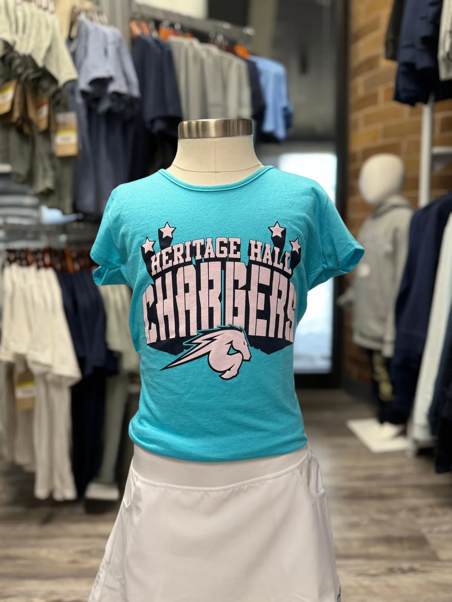 Youth T-Shirt, aqua, stars Roomy Fit Quick Comfort Fit