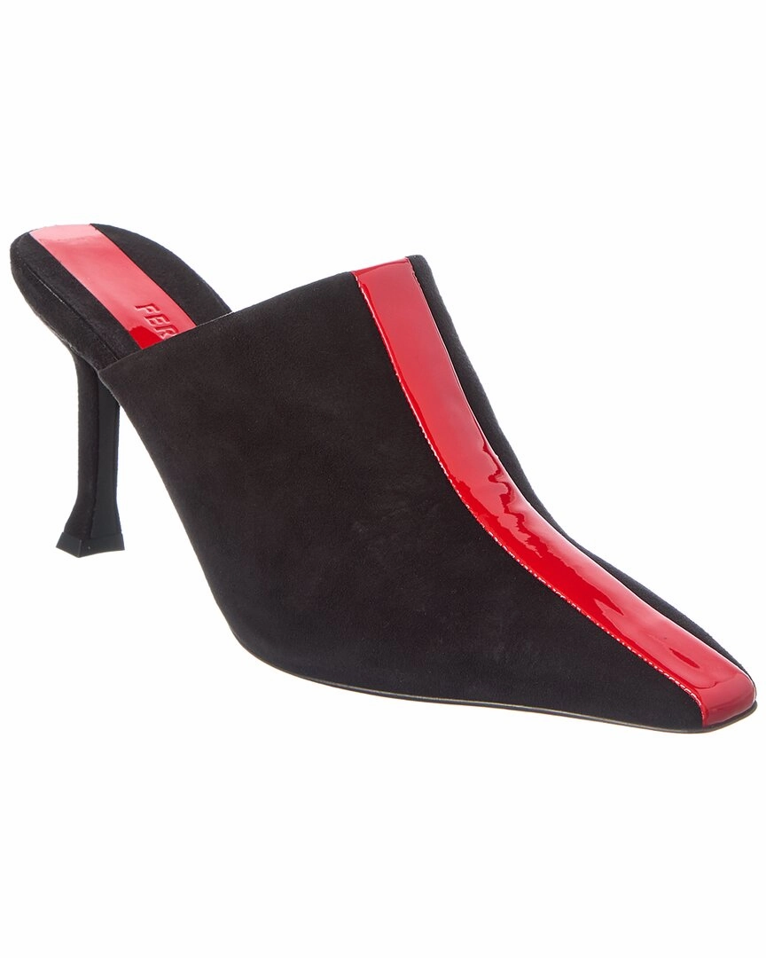 Ferragamo Sophye Suede & Patent Mule Travel-Friendly Footwear Reinforced toe