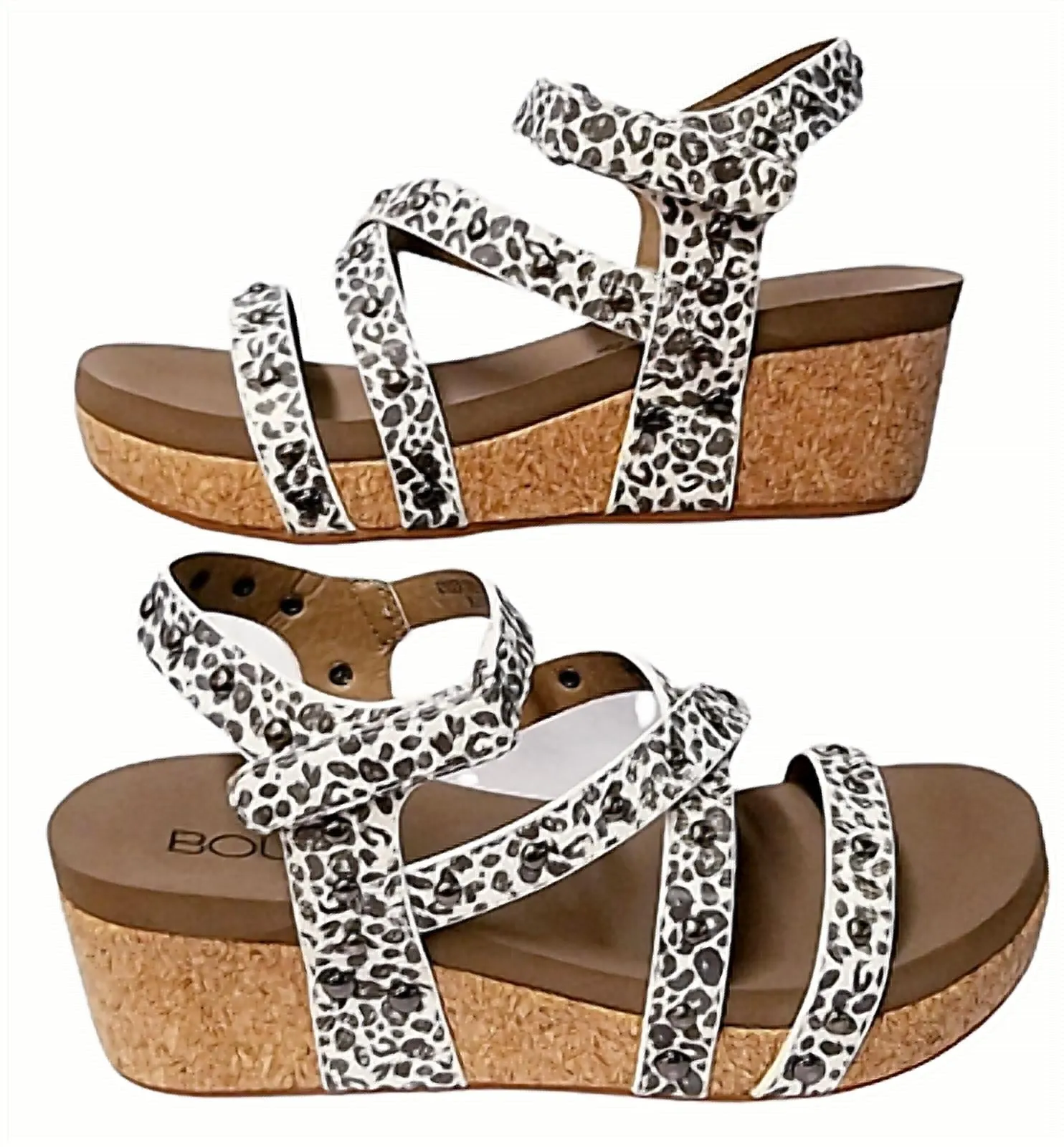 hollow design Lightweight Flats Under The Sun Sandal In Grey Leopard