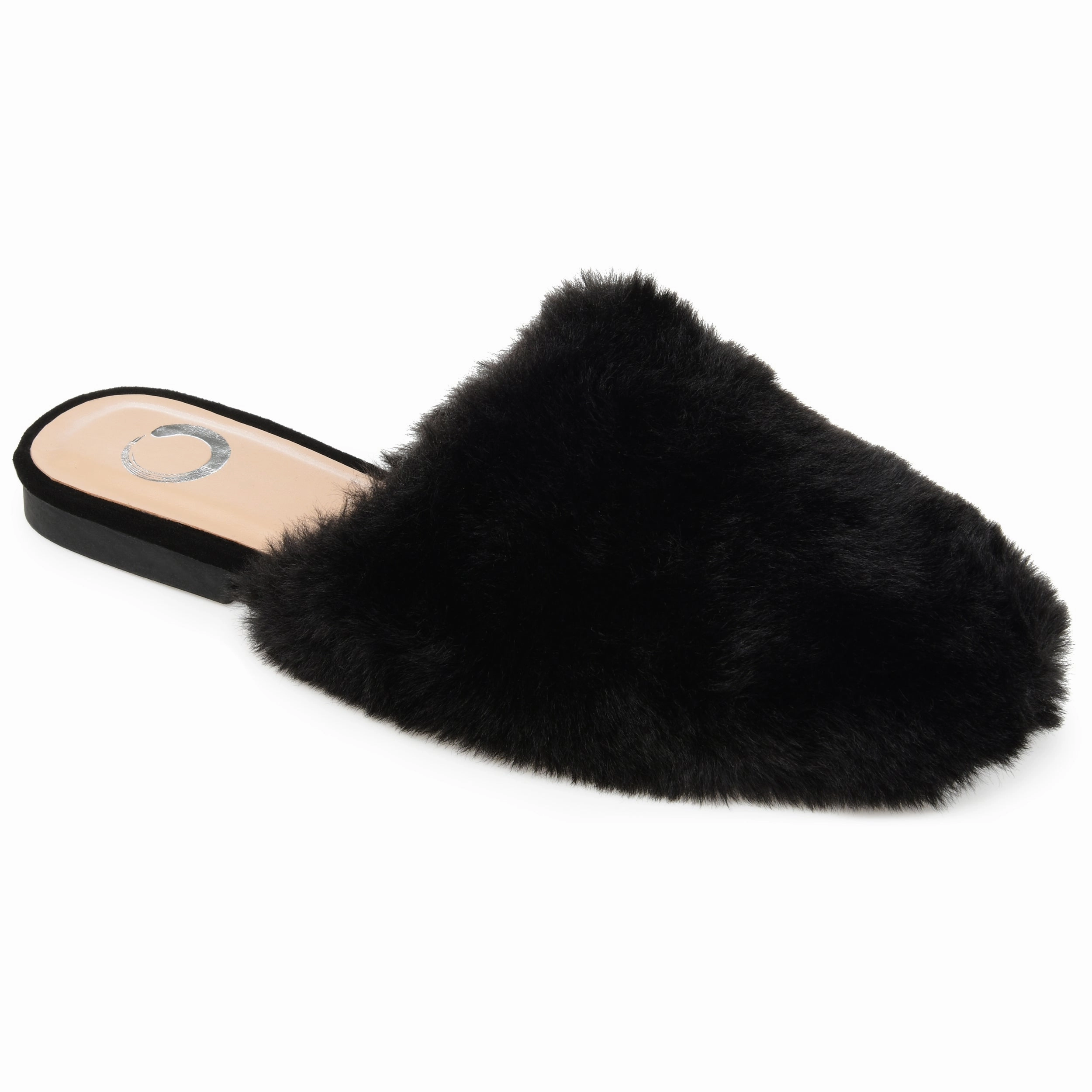 Journee Collection Women's Faux Fur Evelin Mule Instant Comfort Footwear
