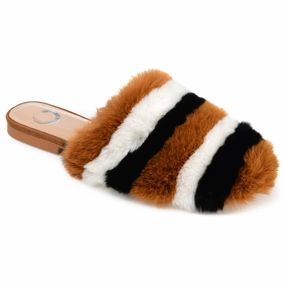 Relax Foot Journee Collection Women's Faux Fur Evelin Mule
