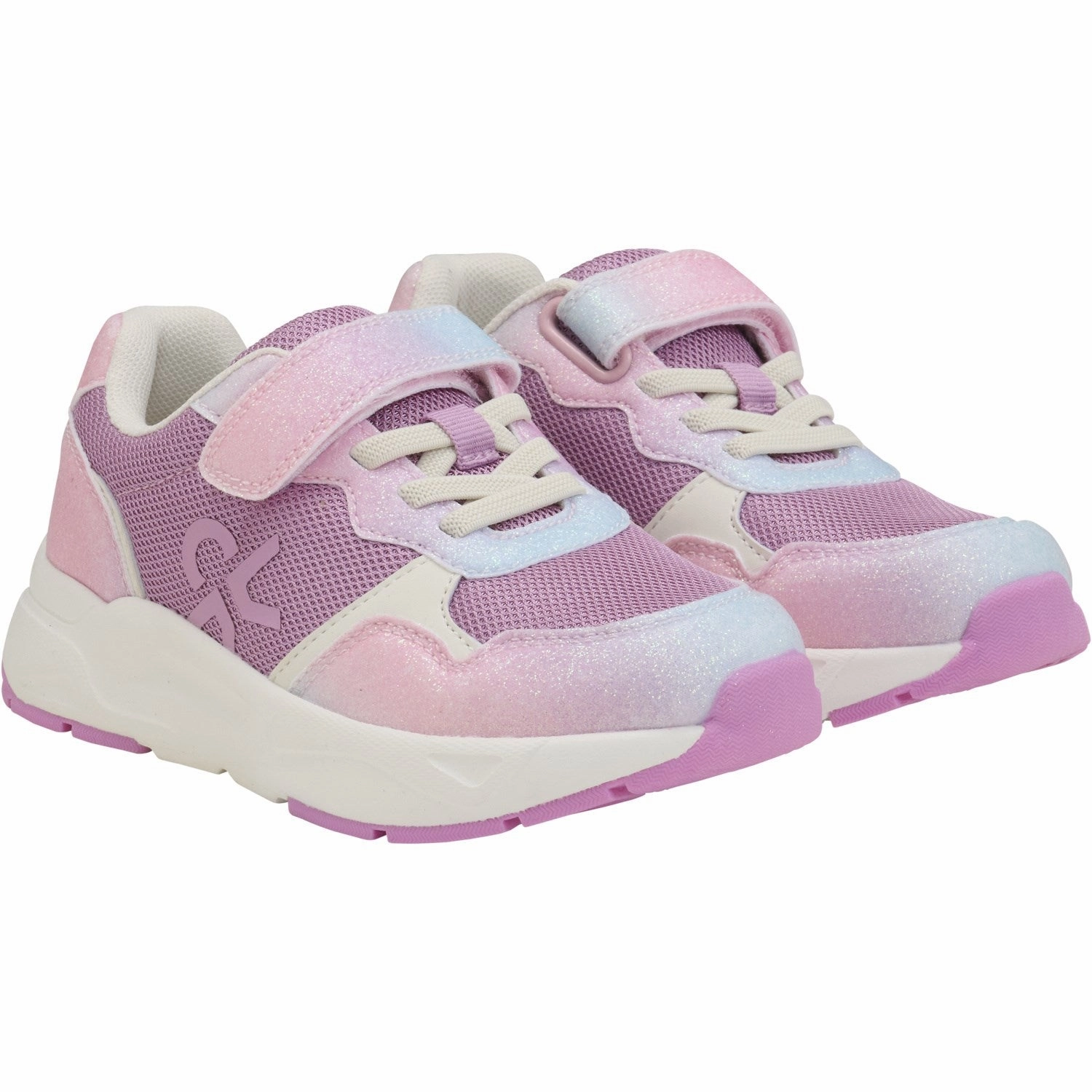 Color Kids Orchid Shoes W. Velcro Grip Tread Pattern Rolling Transition