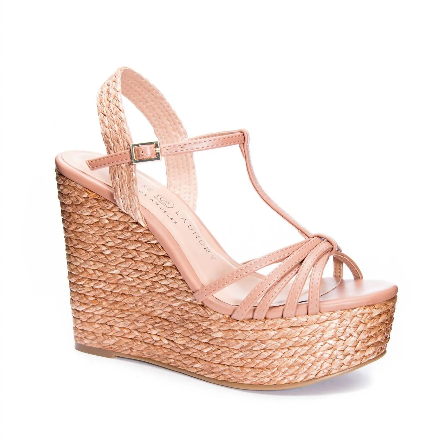 Weave Your Way Wedge In Nude Odor Resistant Insole