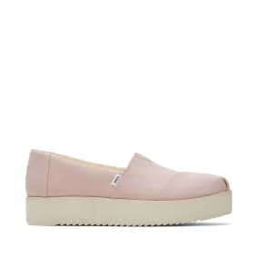 Suede Lining Pink Midform Espadrille Alpargata