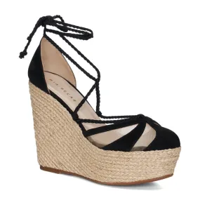 Wedge Sandals With Suede And Mesh Detailing Comfort Walking