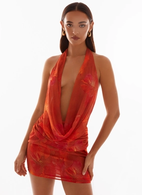 Elysia Chiffon Mini Dress - Amber Versatile Layers