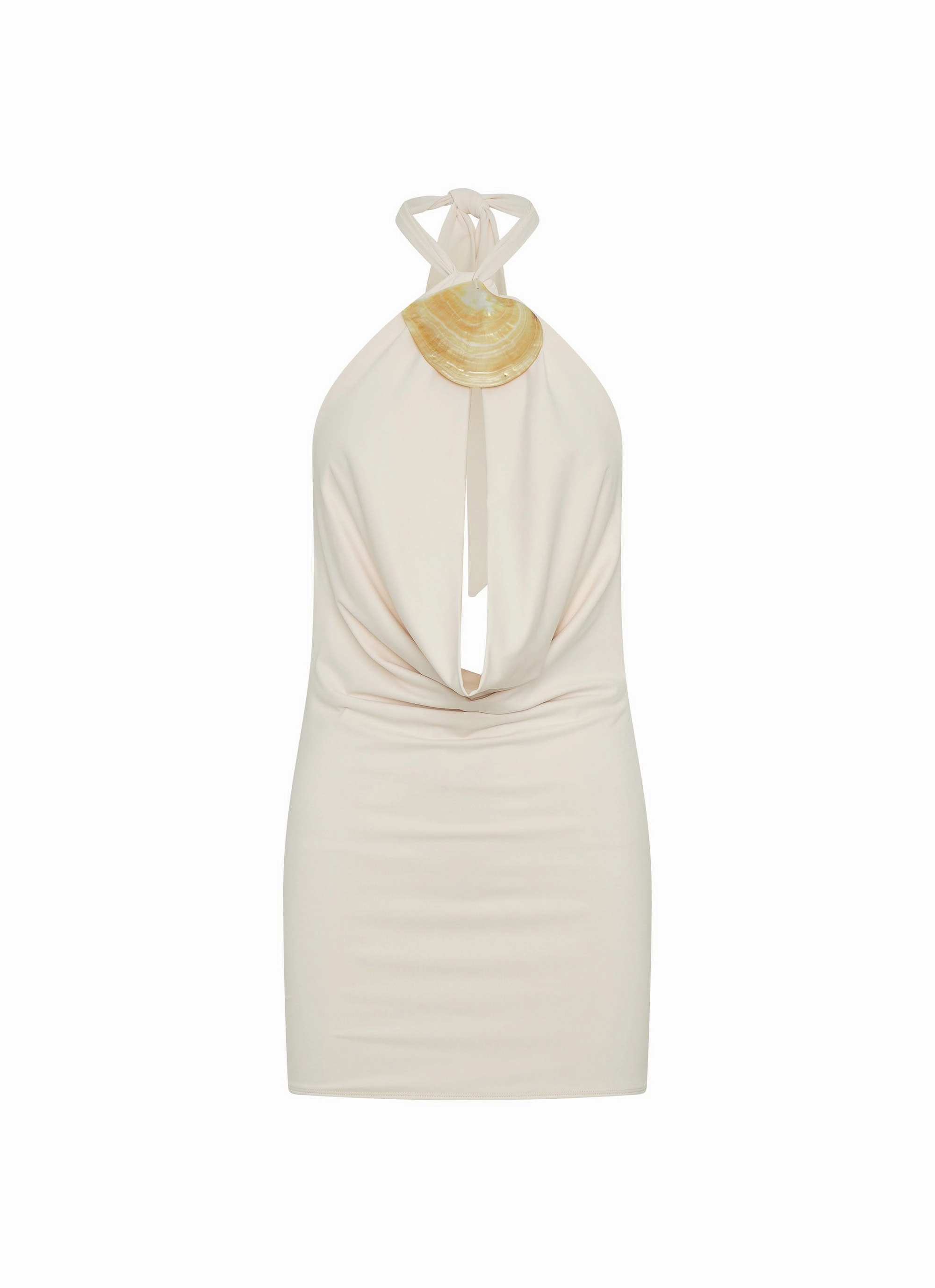 Liora Mini Dress - Ivory Calm Silhouette Non-Pilling
