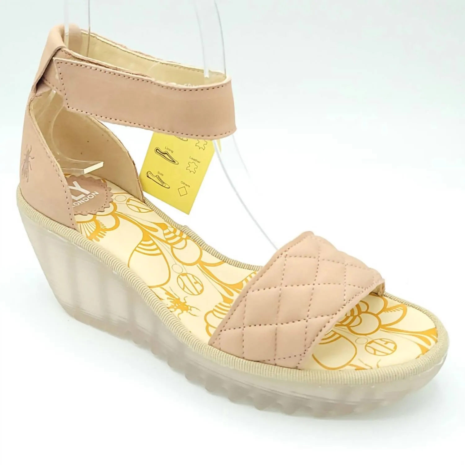 Women Yaru Wedge In Nude/pink Comfort Path Contoured Heel