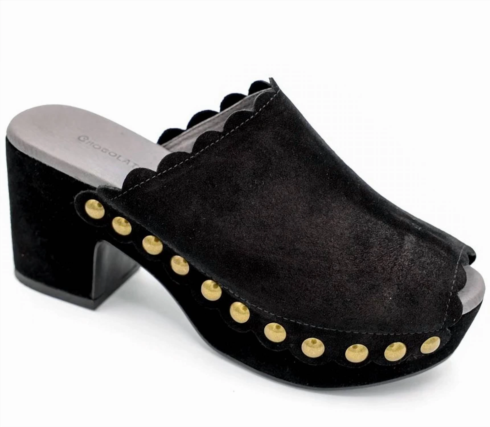 Comfort Insoles Flexible Design Women Genessis Clog In Black Suede