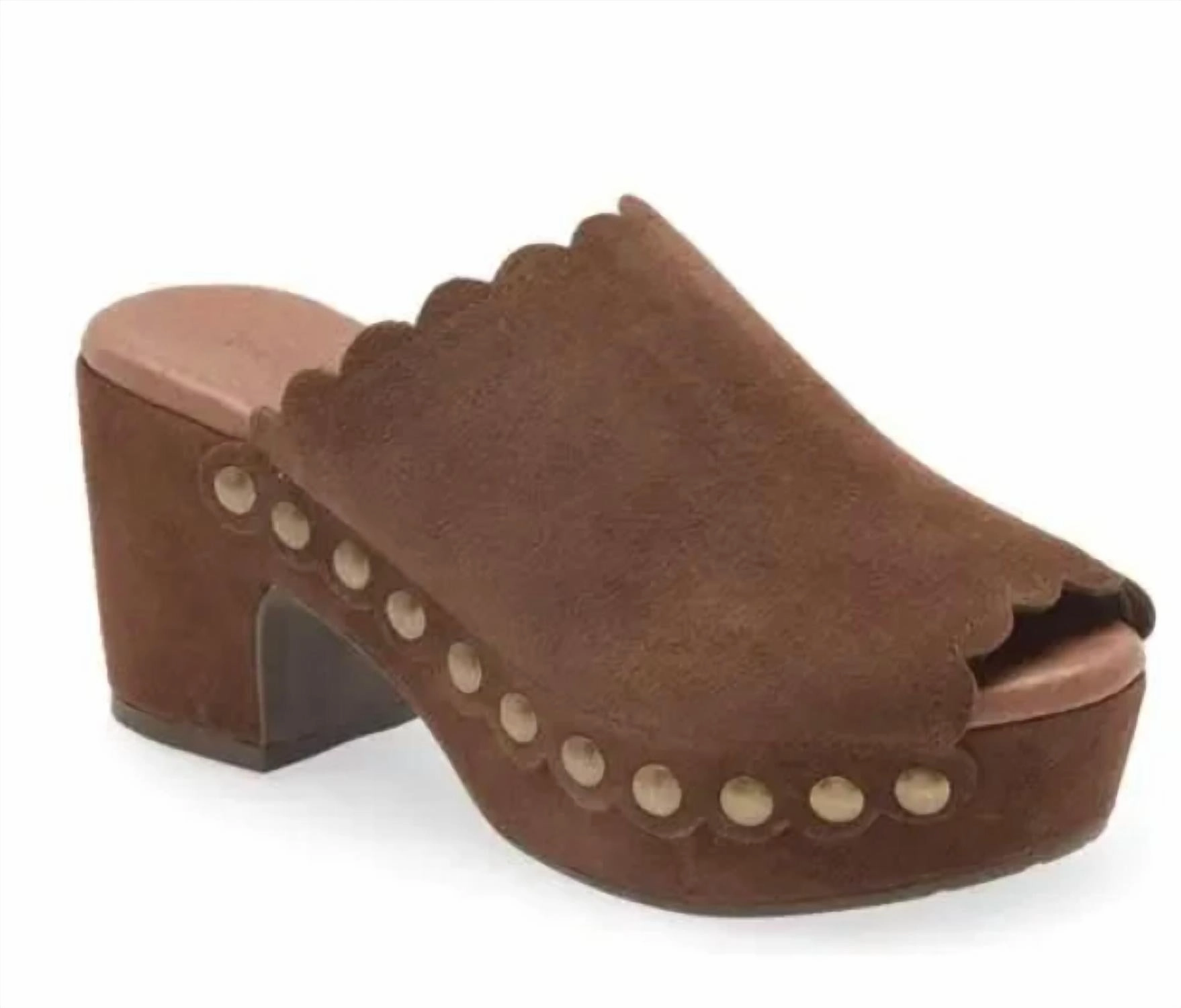 Women Genessis Studded Clog In Chocolate Suede elegant design