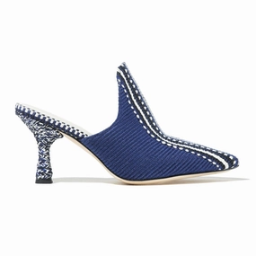 Leather Women Mencia Heeled Mule In Night