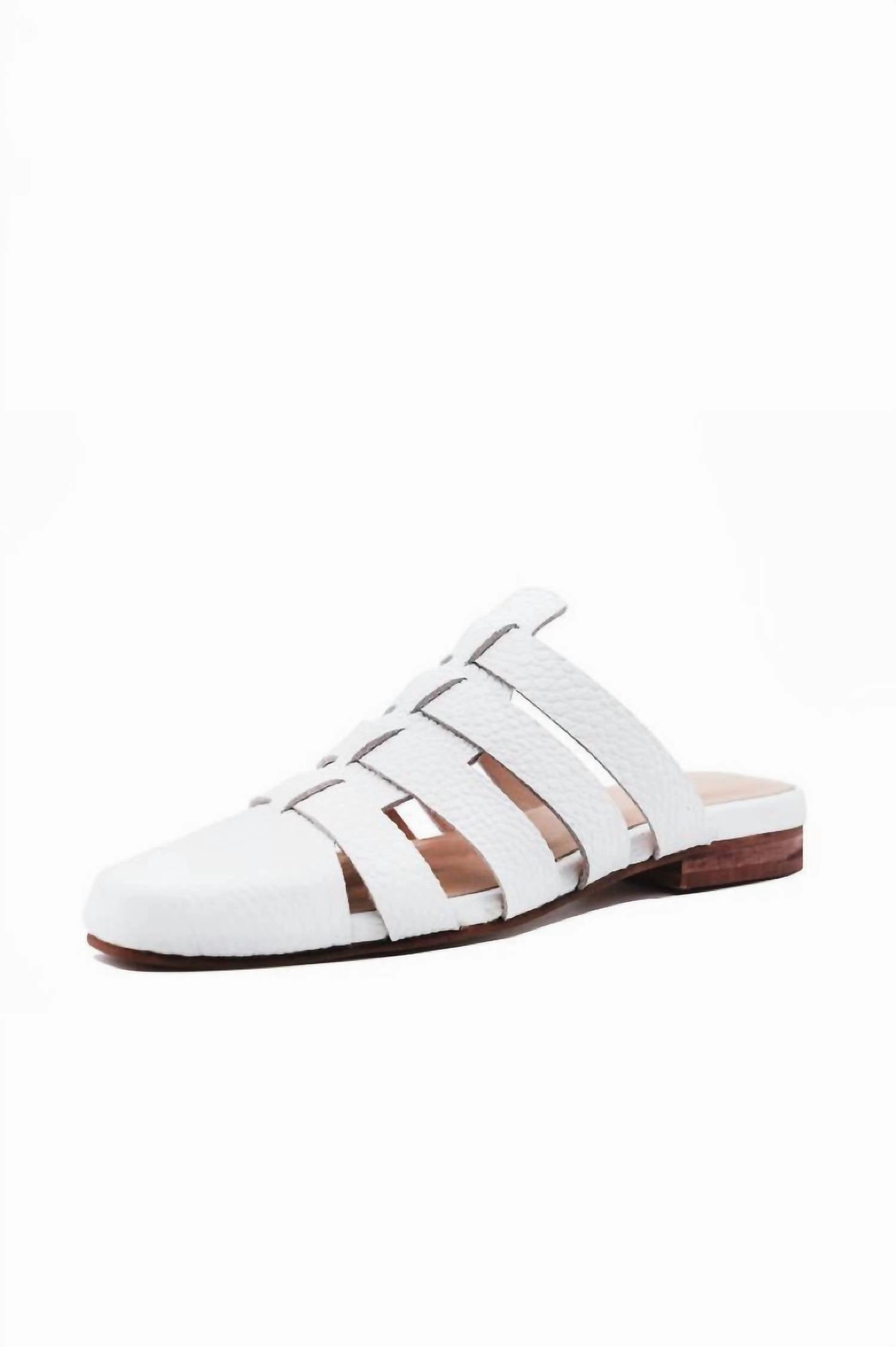 Flat Anti scratch Women's Antilles Gladiator Mule In White