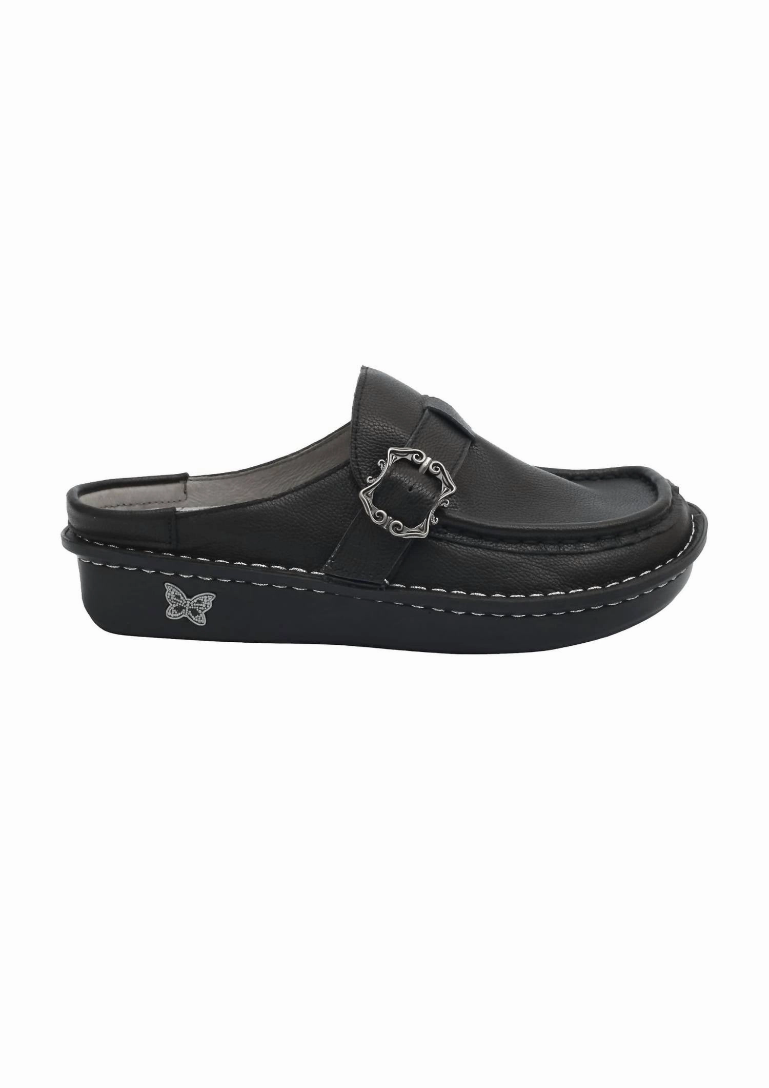 Padded Women's Brigid Slip-On Open Back Clog In Black