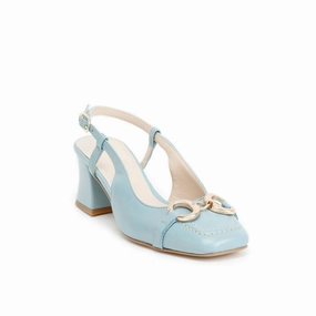 Women's Casoria Slingback Mules In Powder Blue TPU Outsole