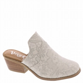 Women's Crown Mules In White Shock Absorbing Insole