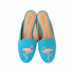 RubberOutsole Casual Walk Women's Flamingo Mule In Turquoise