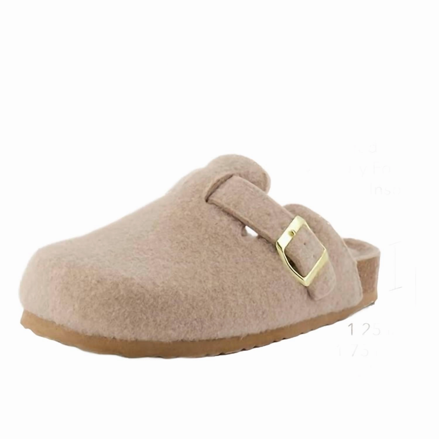 Women's Hana Clogs In Sand Wool Reinforced Soles