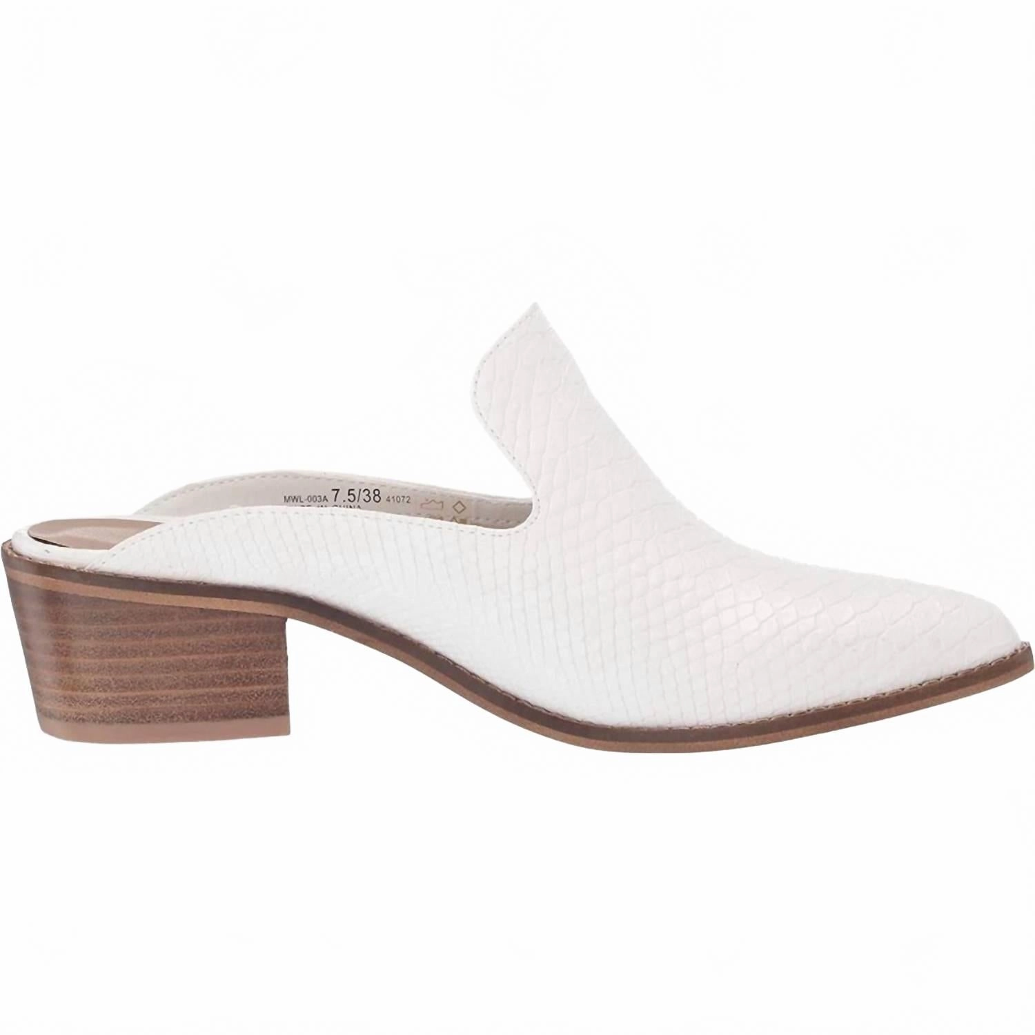 Advanced Technology Effortless Travel Fit Women's Marnie Snake Skin Mule In White