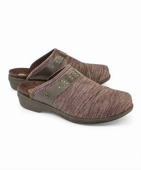 Instant Sandal Step Heat resistant Women's Monterey Heathered Clog In Brown