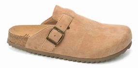 Comfort Memory Foam Women's One For The Books Mule In Faux Camel Suede