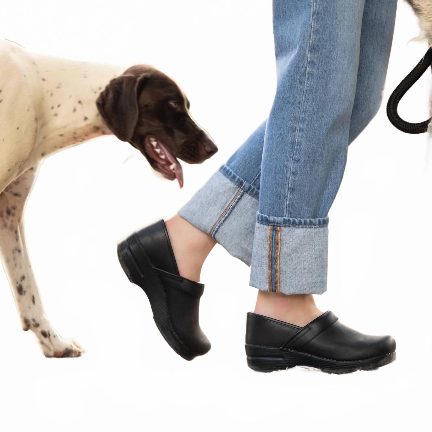 Women's Professional Clog In Black Oiled Running Specific Abdominal Support System