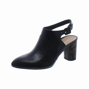 Women's Roseville Leather Pointed Mule In Black Relax Mode plastic