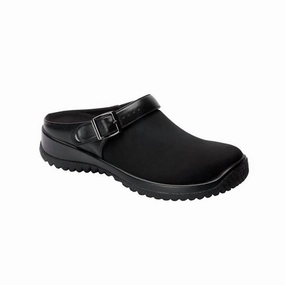 Women's Savannah Clogs In Black Stretch Slip Walk Quick Comfort Walk