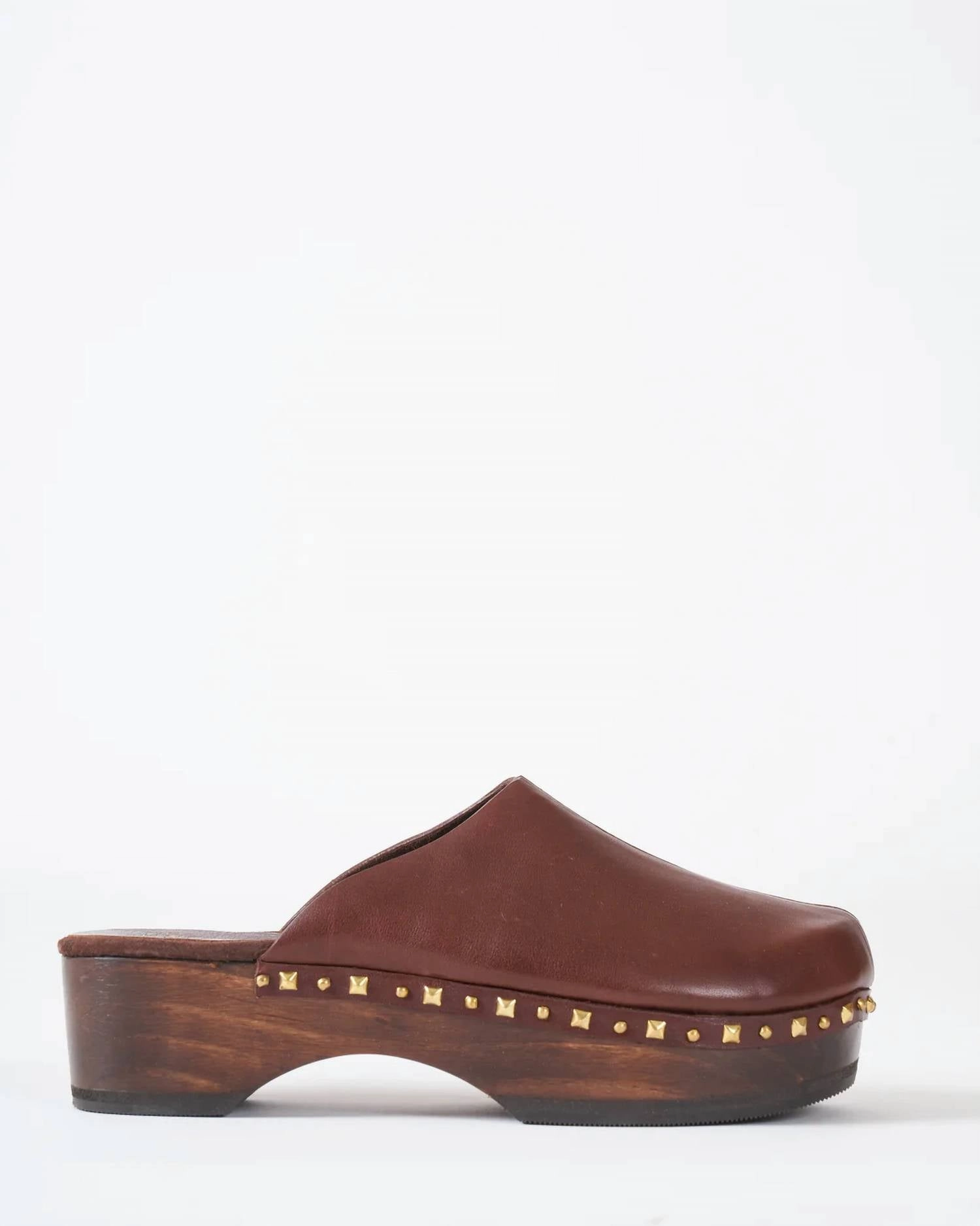 Women's Scout Clog Sandals In Brown Nappa Easygoing Shoes