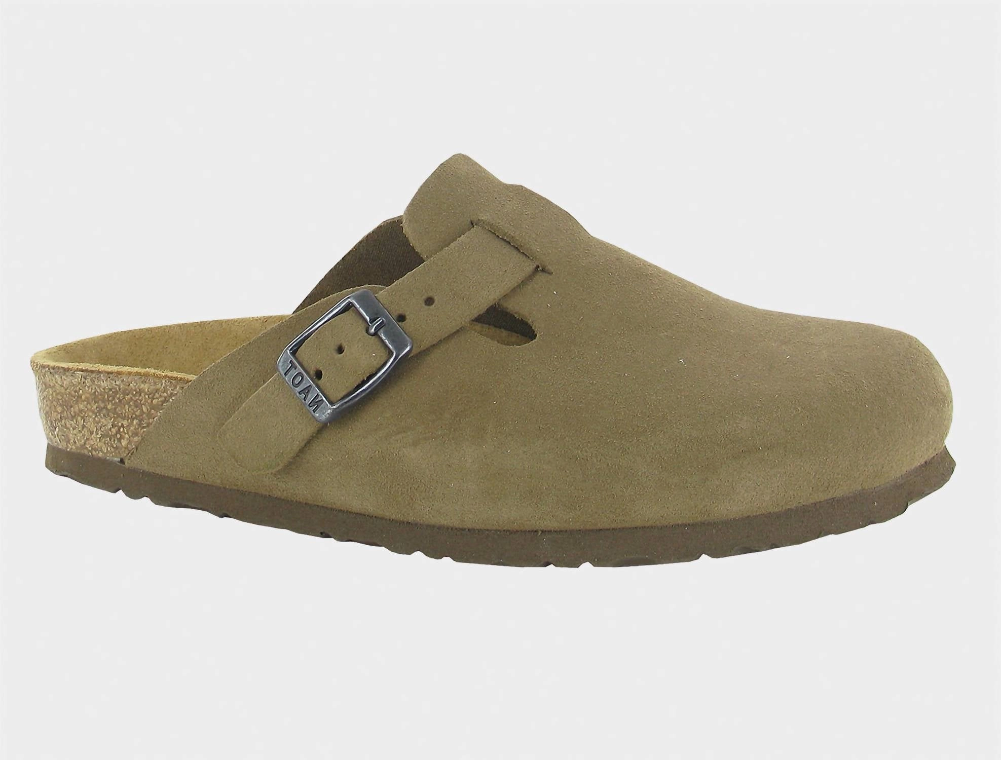 Carbon plate Women's Spring Suede Slip On Clog In Taupe