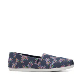 Energy return sole Drive Day Womens Alpargata Navy Embroidered Floral Espadrille