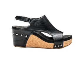 Trendy Vacation Sandals Women's Carley Smooth Sandals In Black