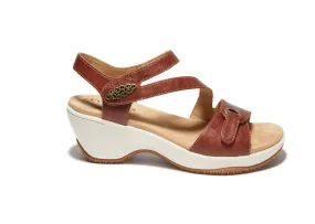 Women's Cindy Vintage Calf Sandals In Cognac Stylish