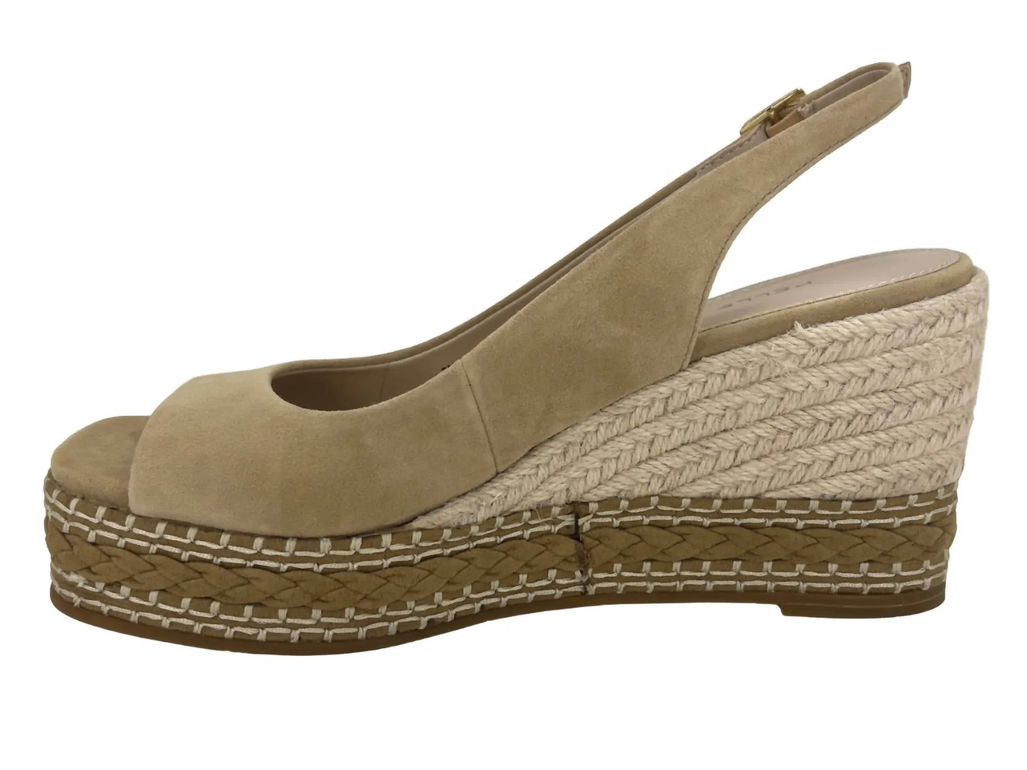 Women's Elany Platform Espadrille In Latte Shock Diffusing Heel