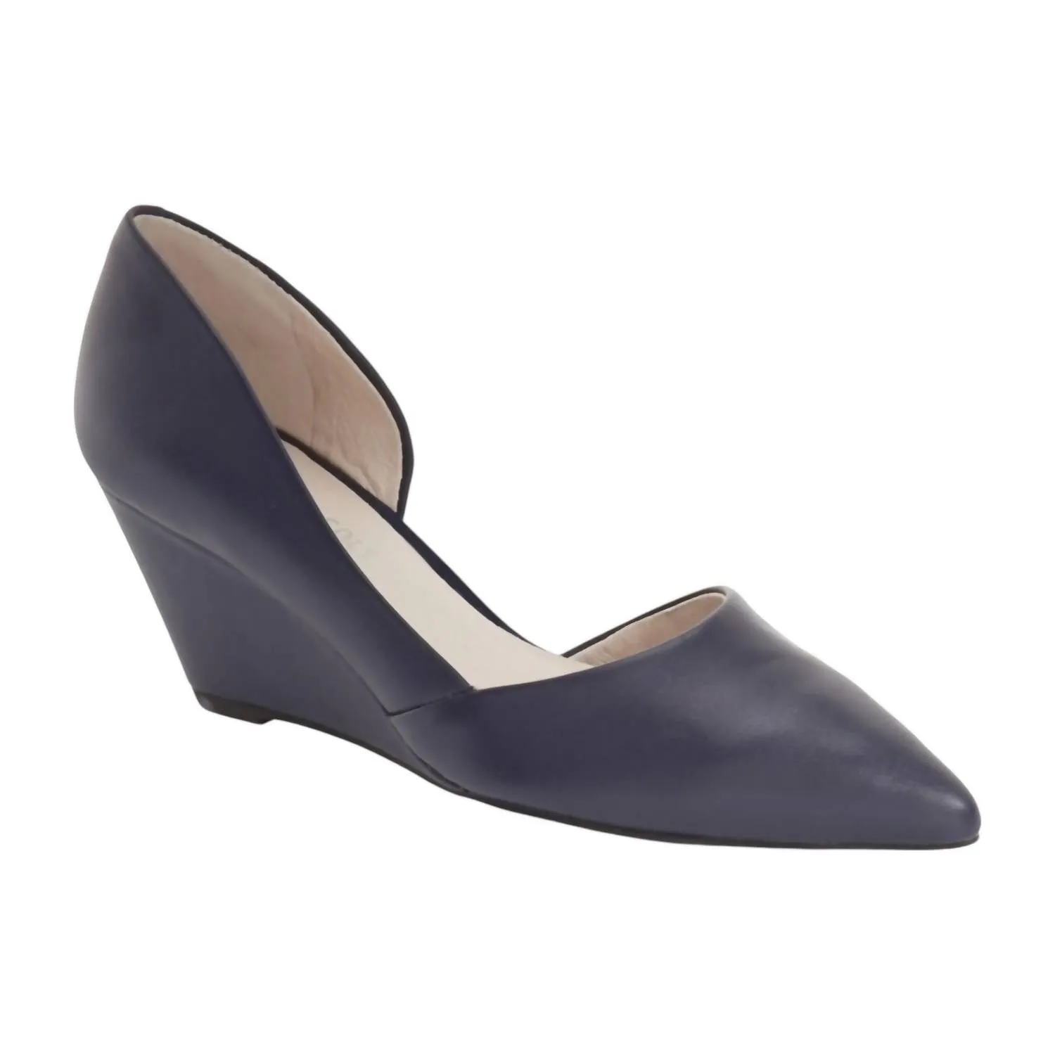 Women's Ellis Wedge Pumps In Navy Simple Entry Adjustable Strap System