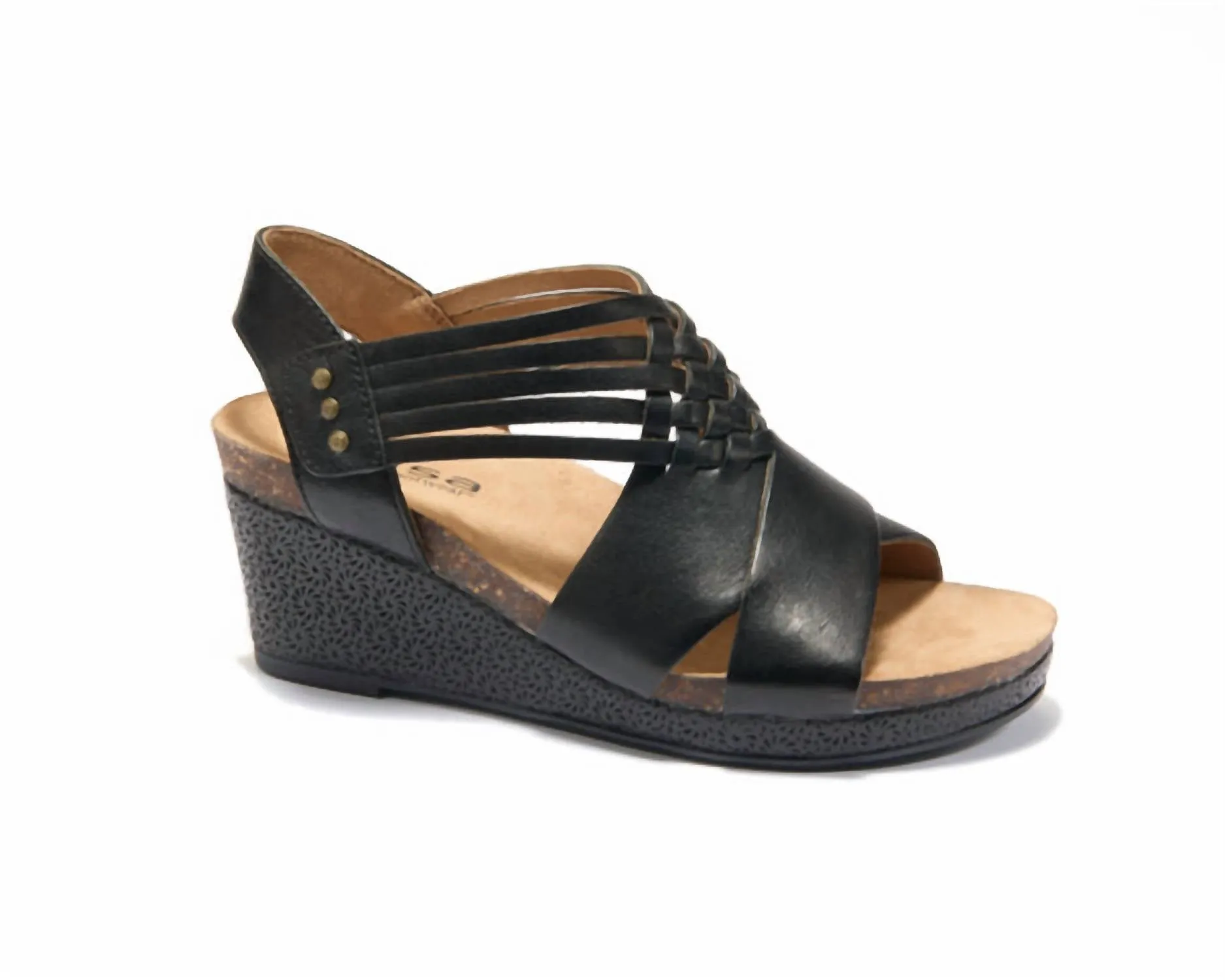 Women's Gianna Sandal In Black Breath Ease