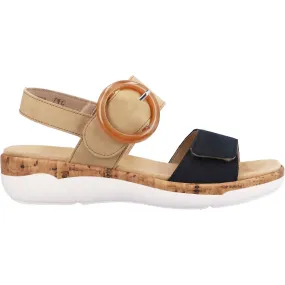 Women's Jocelyn 53 Nubuck Leather Wedge Sandal In Pazific/sand Comfortable Footwear For Outdoors All Daywear
