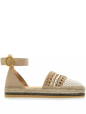 Anti Slip Tread Wearable All Day Women's Lily Braided Flat Espadrille In White/natural