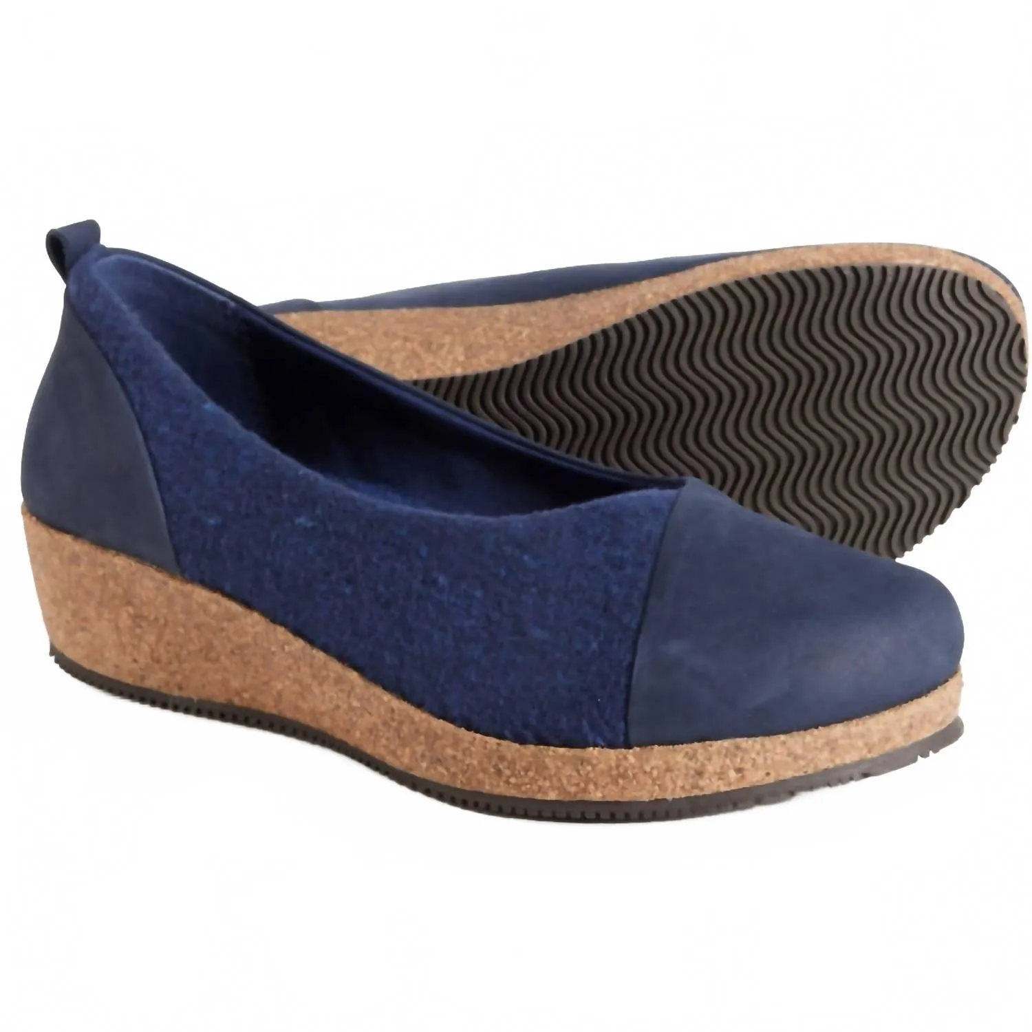 Women's Sofie Wedge In Navy Toe Free Ventilated Chassis