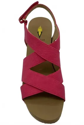 Sunday Vibe Women's Tory Wedge In Fuchsia