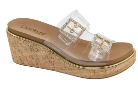 Chill Walk Women's Twinsie Wedge In Clear