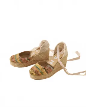 Women's Wedge Espadrilles In Multicolor waterproof construction