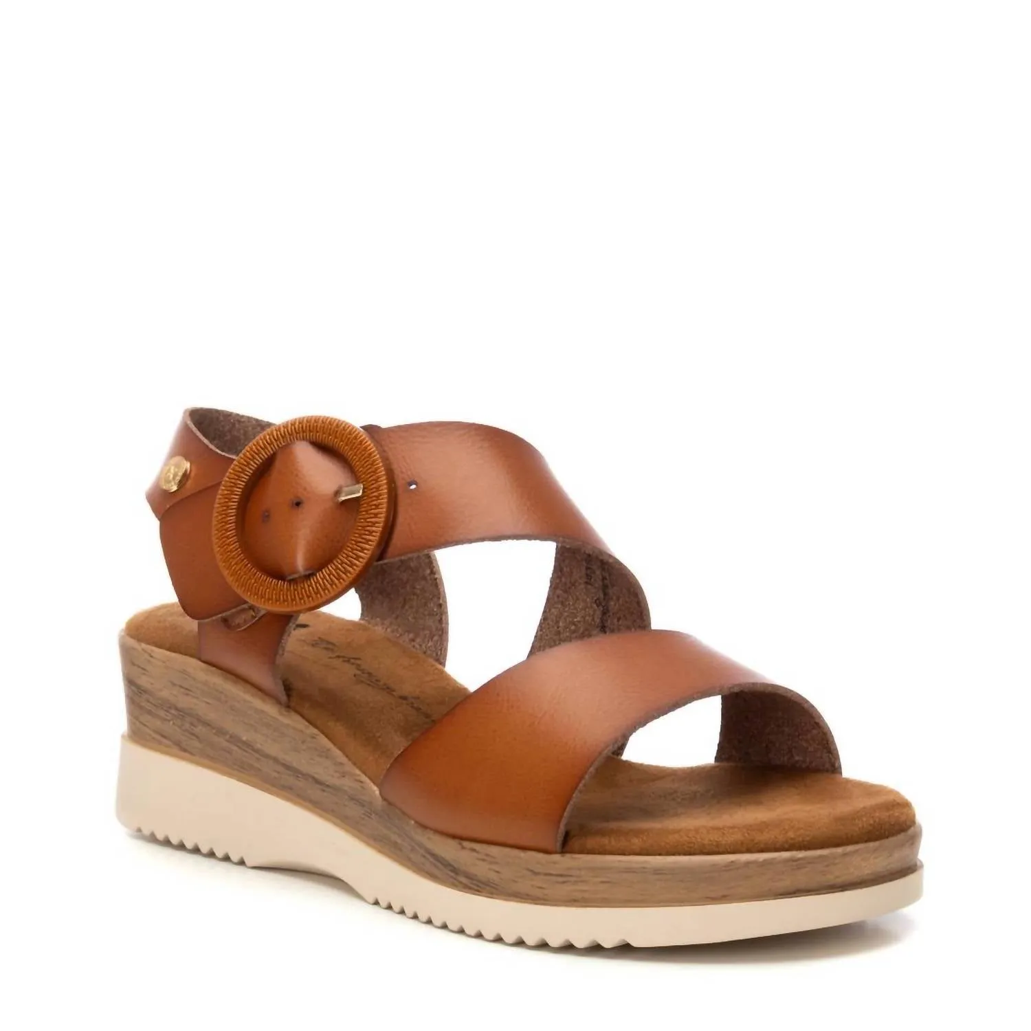 Toe Protection Women's Wedge Sandals In Camel