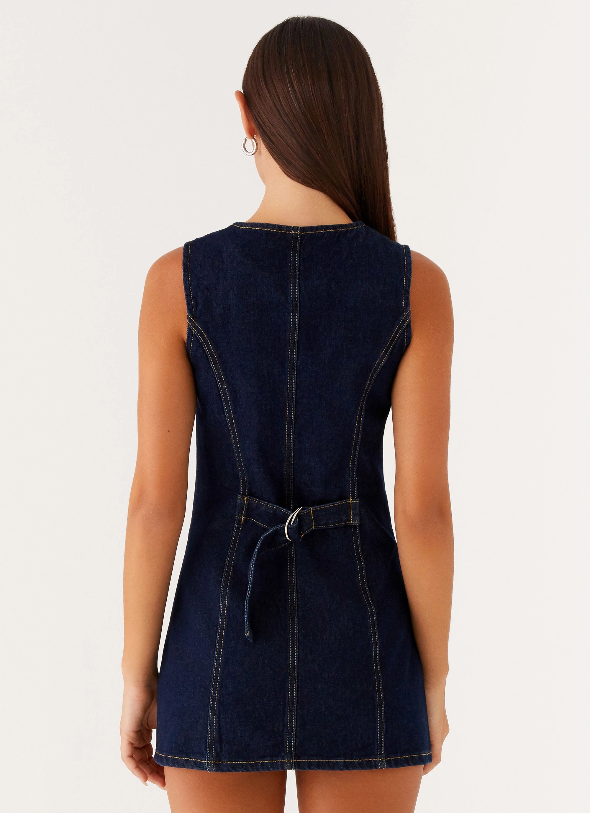 Daywear Comfort Modern Movement Dolton Mini Dress - Indigo