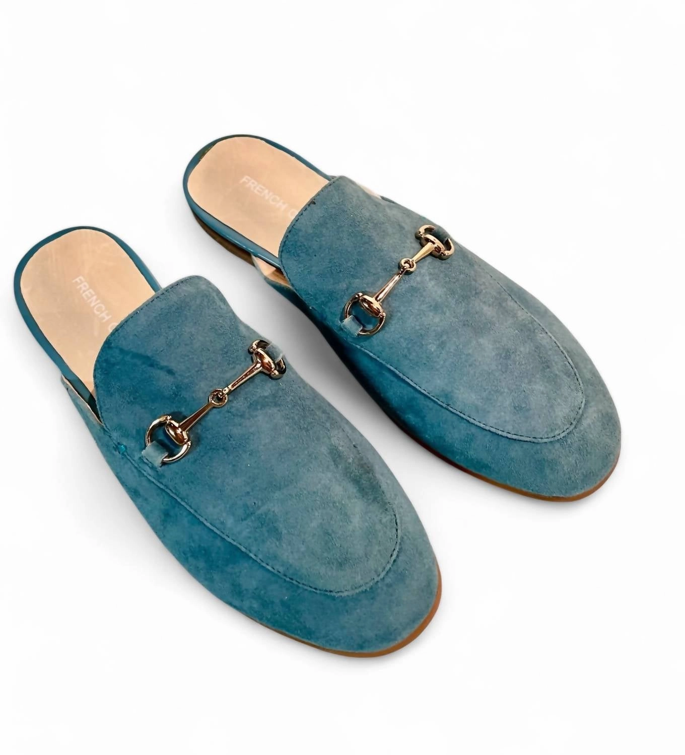 Low Profile Design Comfort Solutions Women's Suede Mules In Teal