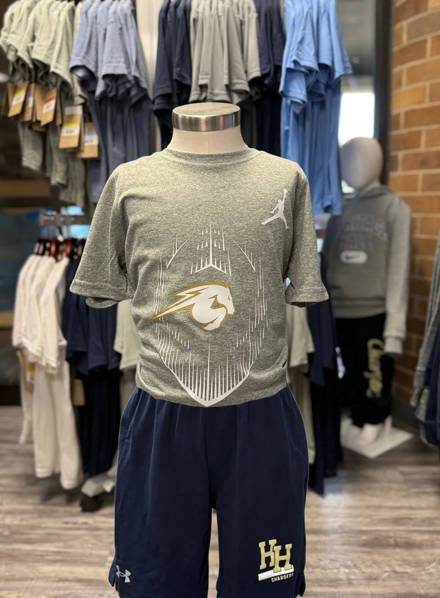 Short Sleeve Youth Nike Legend T-Shirt, grey, football Jordan