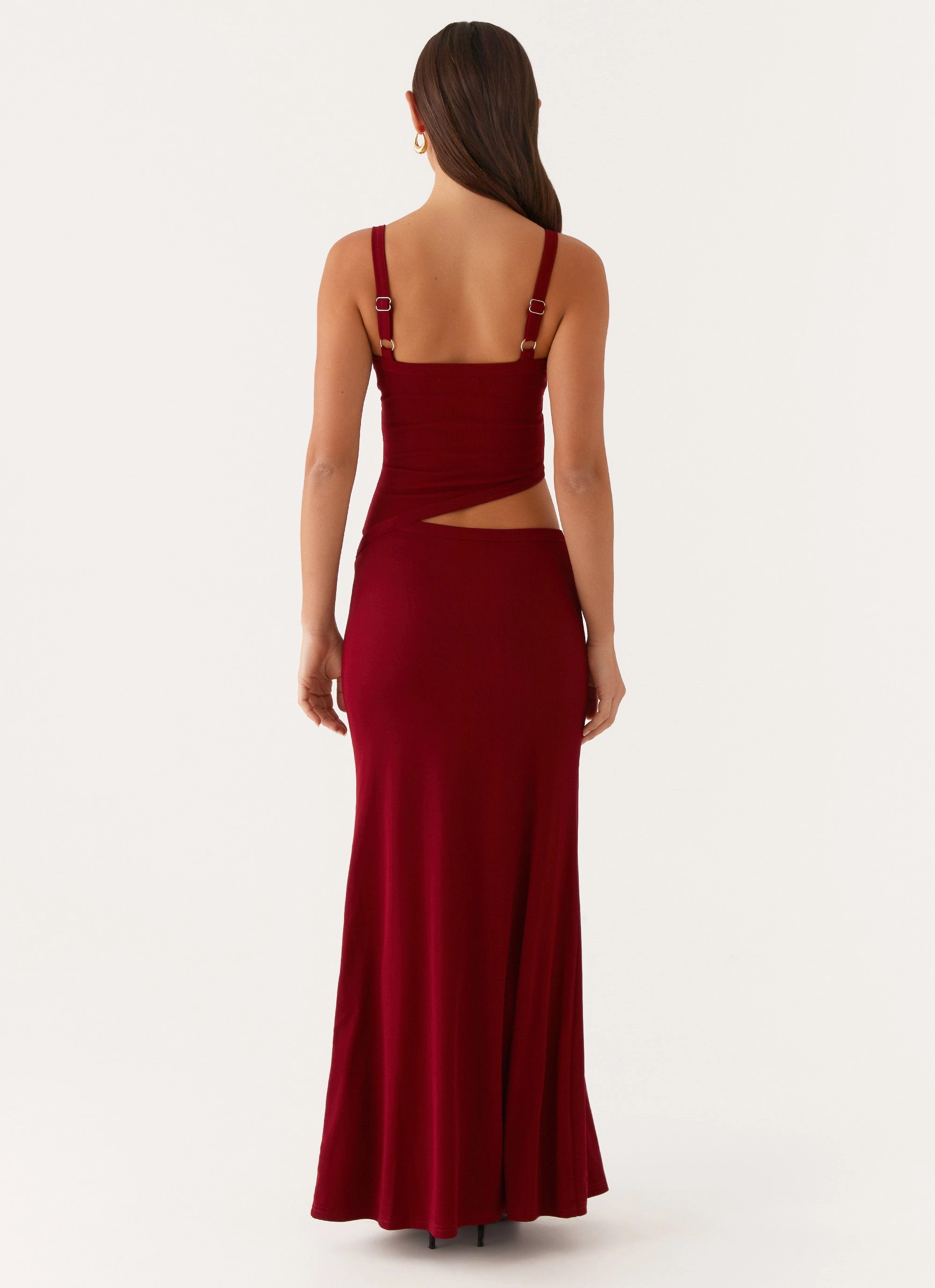 Essential Style Fall Piece Jocelyn Maxi Dress - Maroon